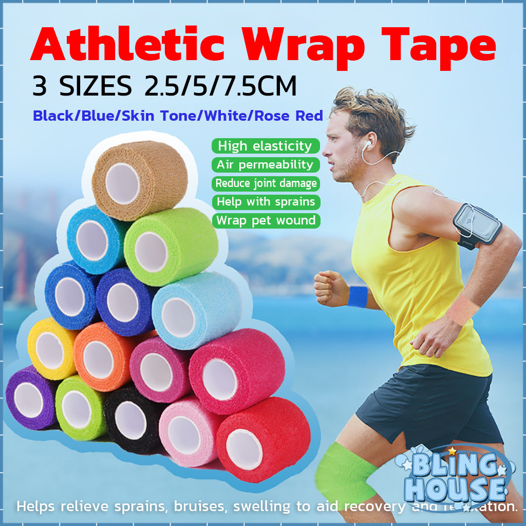 Bling Colorful Athletic Wrap Tape elastic bandage sports protector knee ...