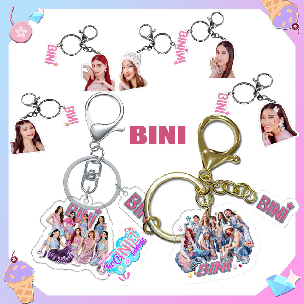 BINI Keychain Aiah Colet Maloi Stacey Sheena Jhoanna Mikha Gwen Acrylic ...