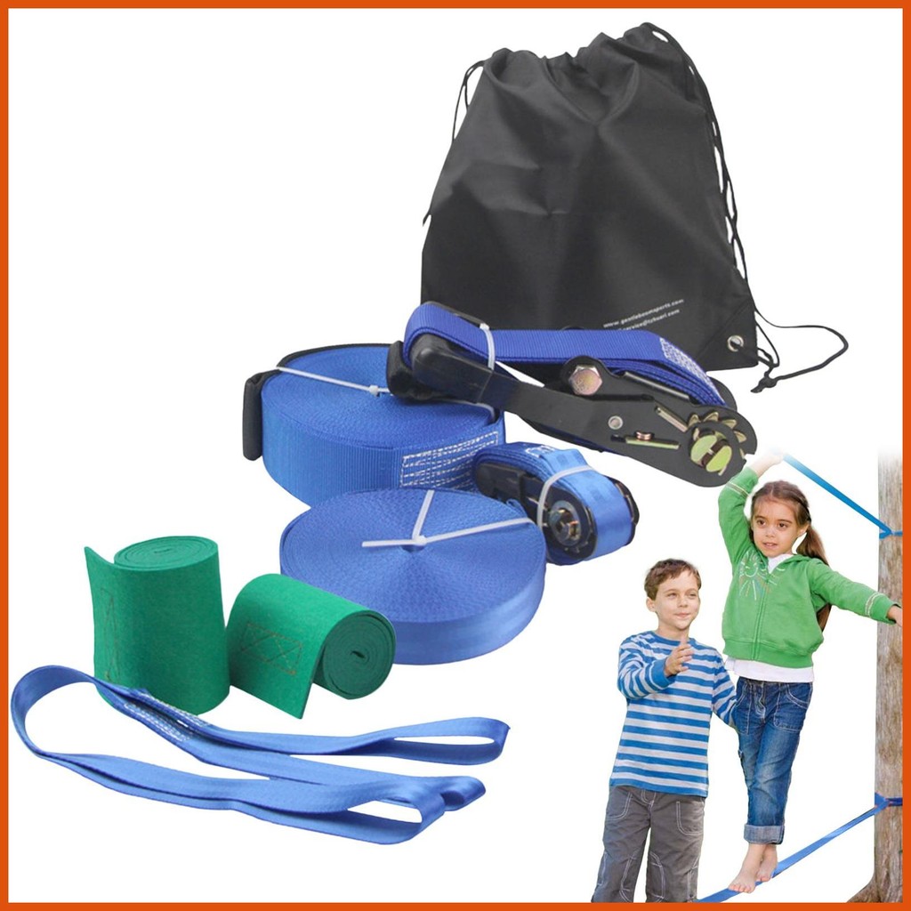Tight Rope Tightrope Complete Tight Rope Set 56ft Training Lines with ...