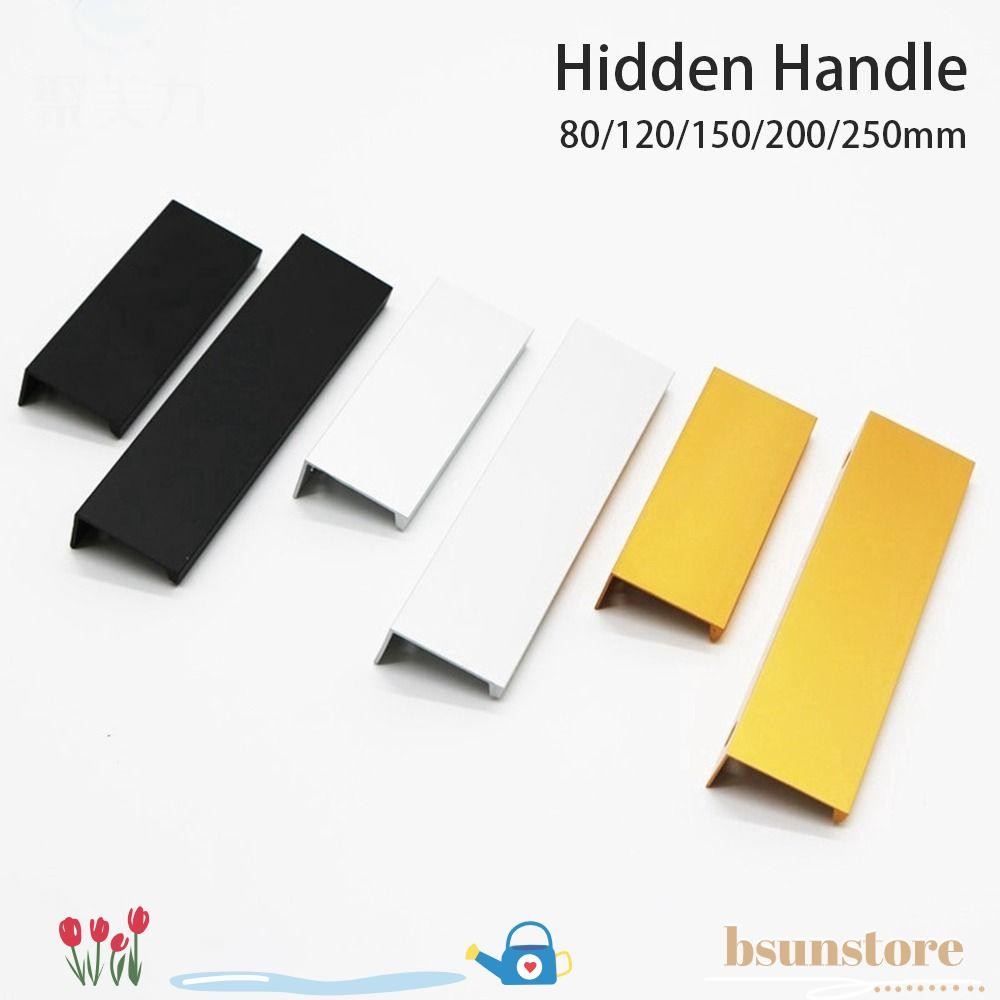 BSUNS Hidden Handles, Furniture Hardware Long Pull Pulls, With