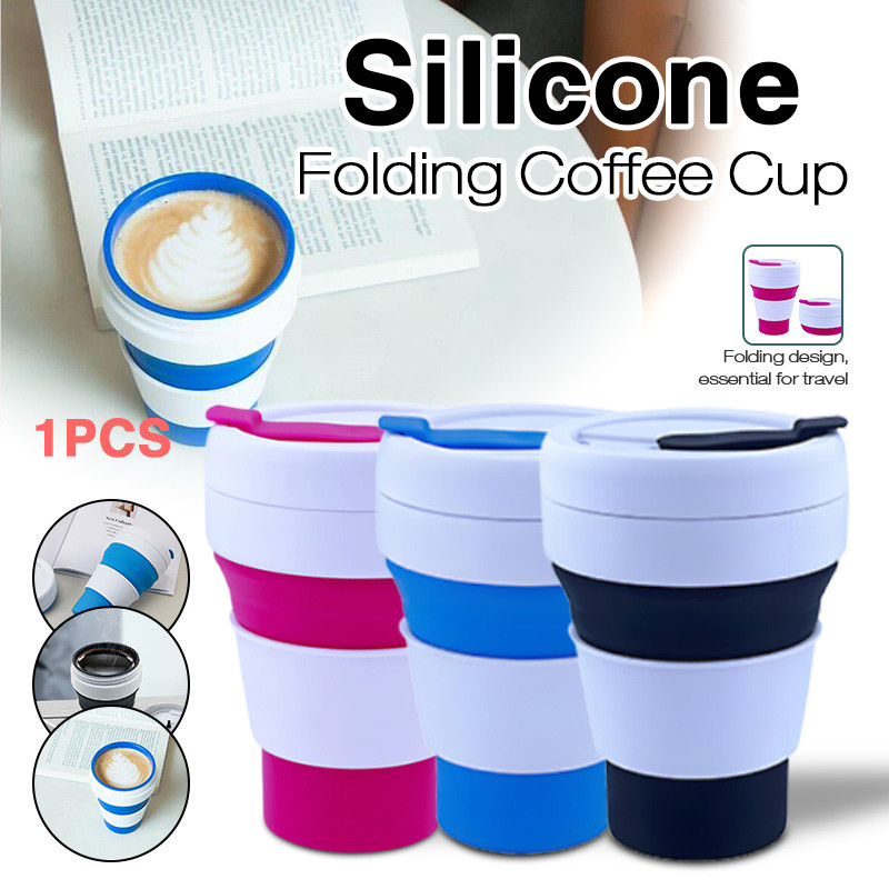 355ml Foldable Silicone Coffee Cup Collapsible Travel Cup Portable ...