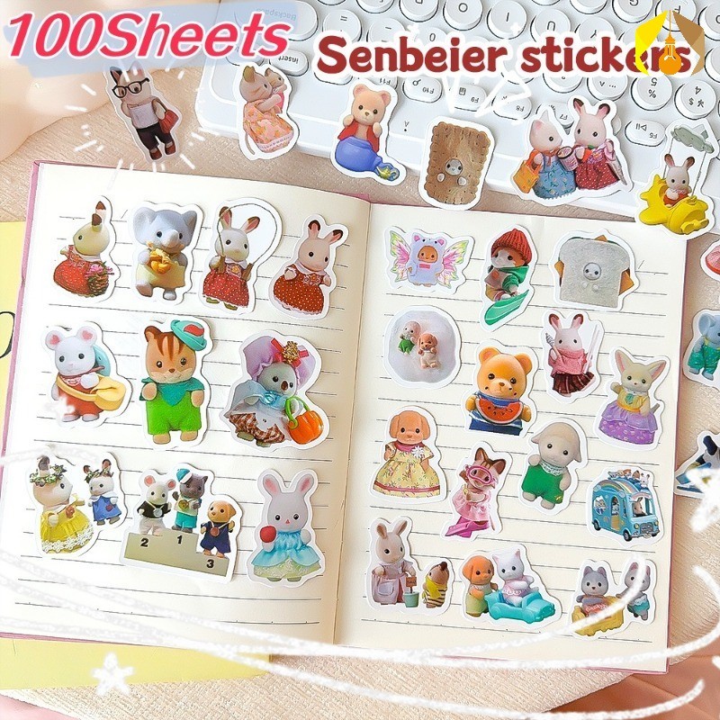 100Sheets/Set Cute Anime Notebook Laptop Decor Decals Wall Sticker Kids ...