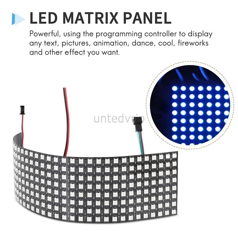 【untedvrip】 LED Matrix Panel, WS2812B RGB 832 Pixels Digital Flexible ...