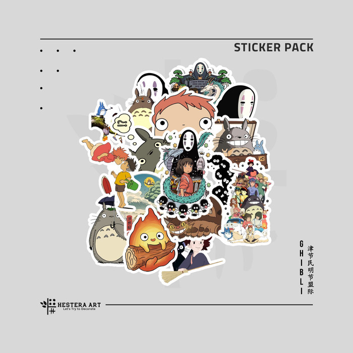 Pack of Laminated Matte Vinyl Stickers | Ghibli sticker | Shopee ...