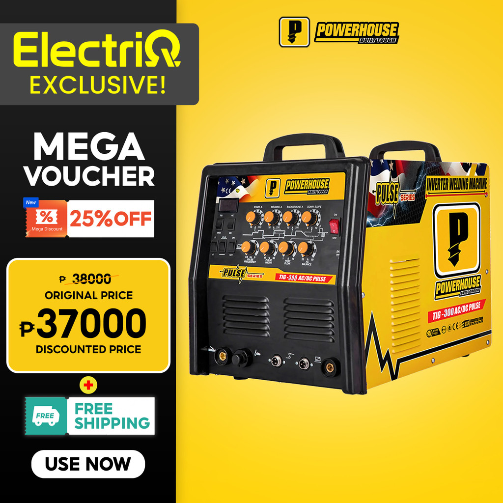 Electriq l Powerhouse 300 Ampere AC/DC TIG/MMA 2 in 1 Pulse Series ...