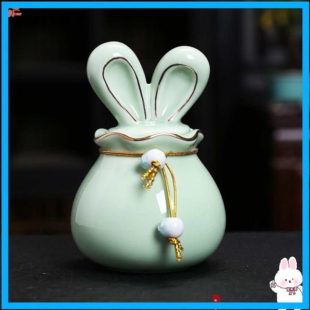 AURORY Sealed Jar, with Lid Ceramic Tea Jar, 150ml Rabbit Moisture ...