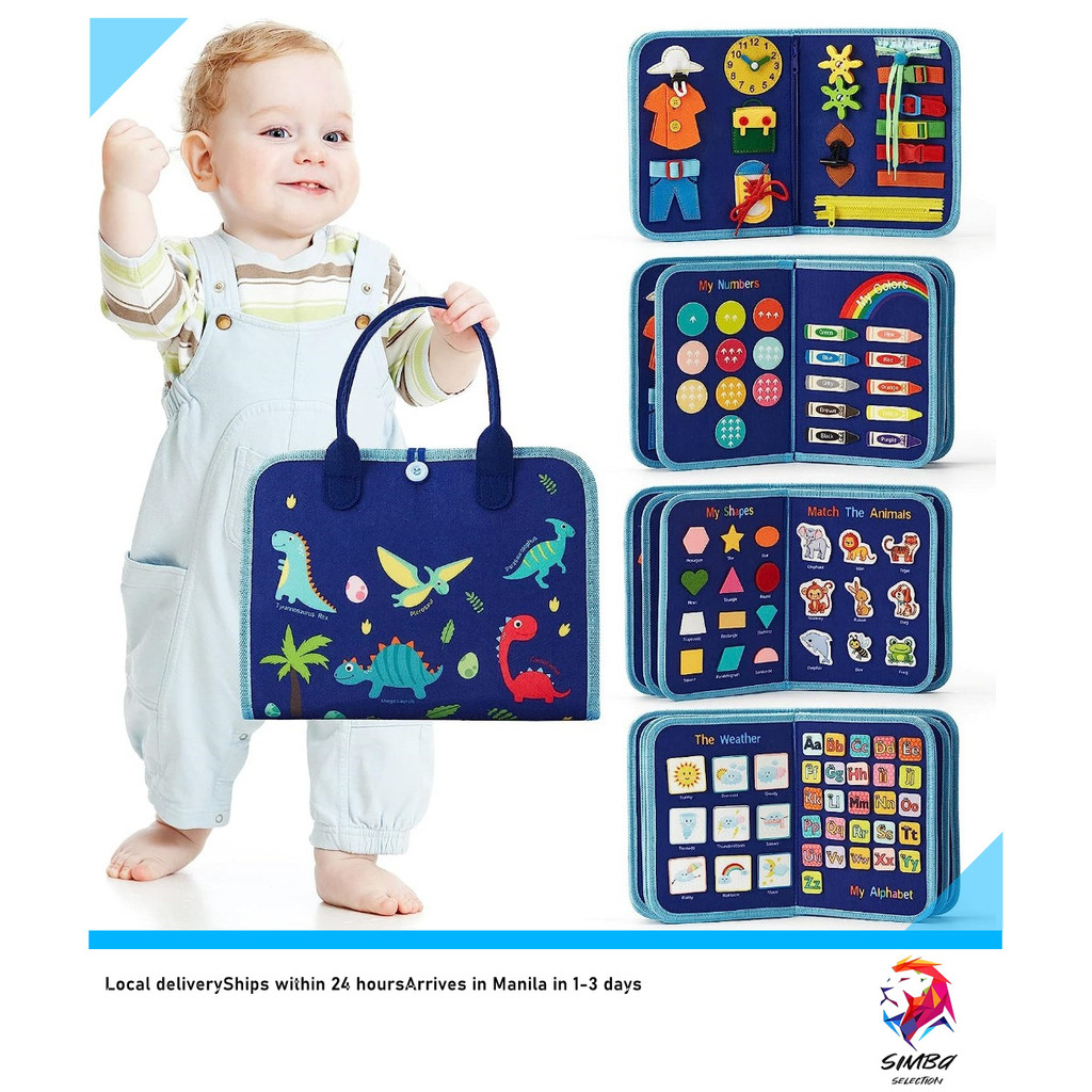 Kid Basic Life Skills Toys Montessori Busyboard Sensory Toys Toddlers