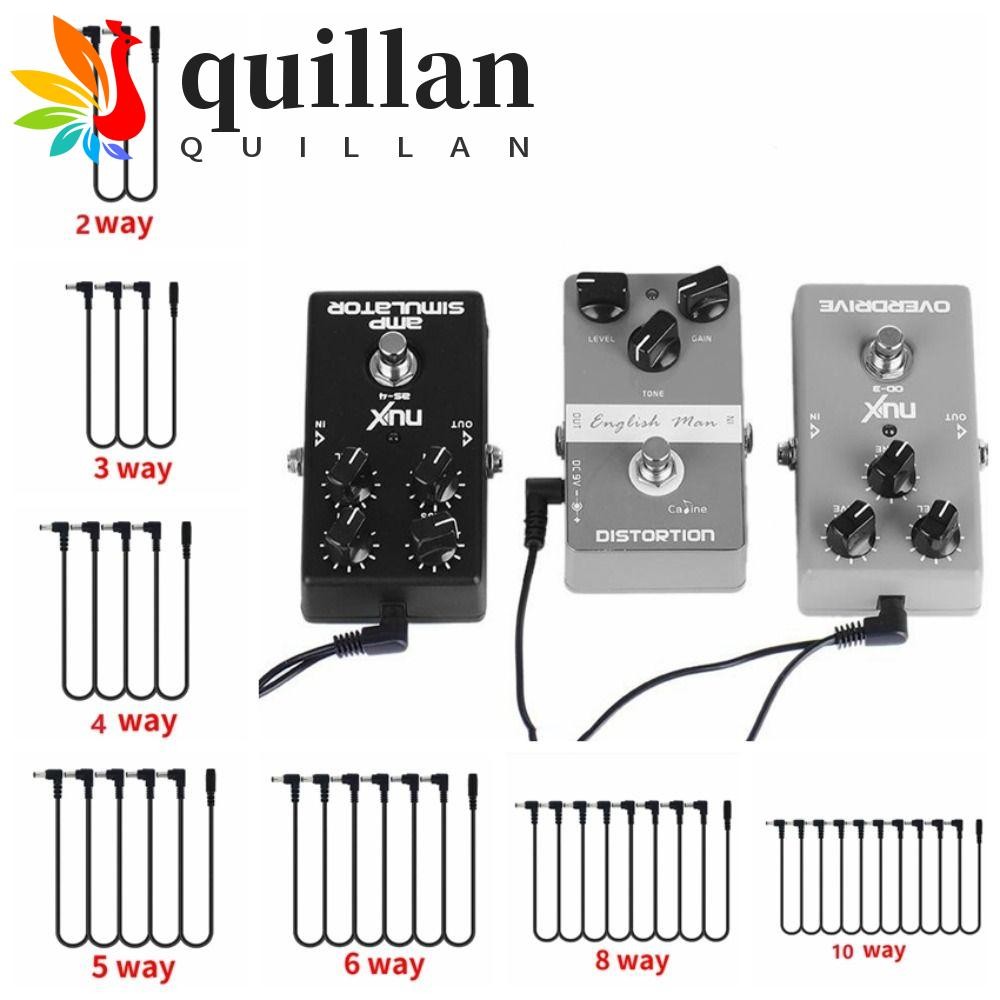 QUILLAN Daisy Chain Cable, 1 to 2 3 5 6 8 10 Ways 9V DC Guitar Pedal