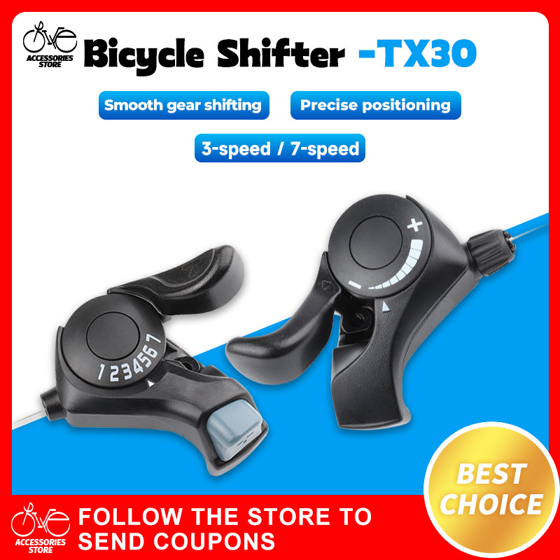 MTB Bike Thumb Gear Shift Lever 3x7 Speed Shift TX30 Trigger Bicycle