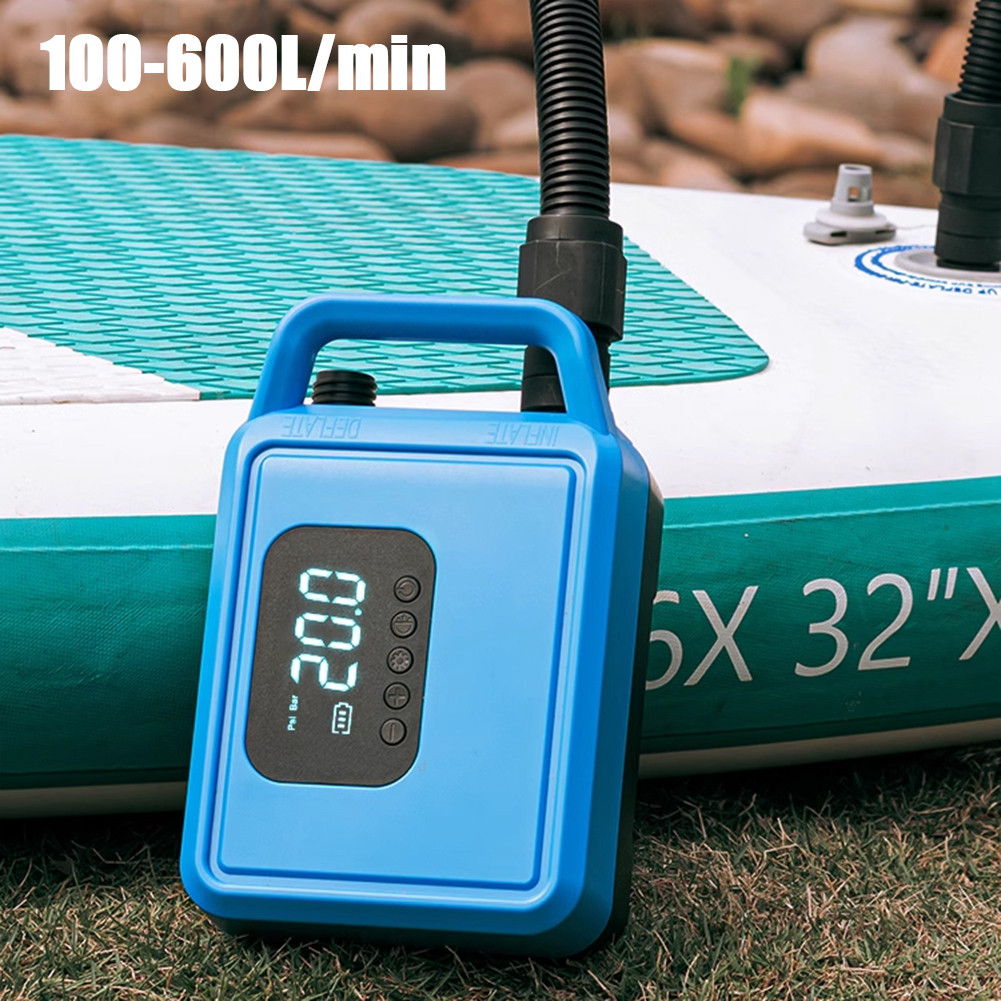 20PSI Electric Sup Air Pump with Dual Motors, Smart Pressure Control ...