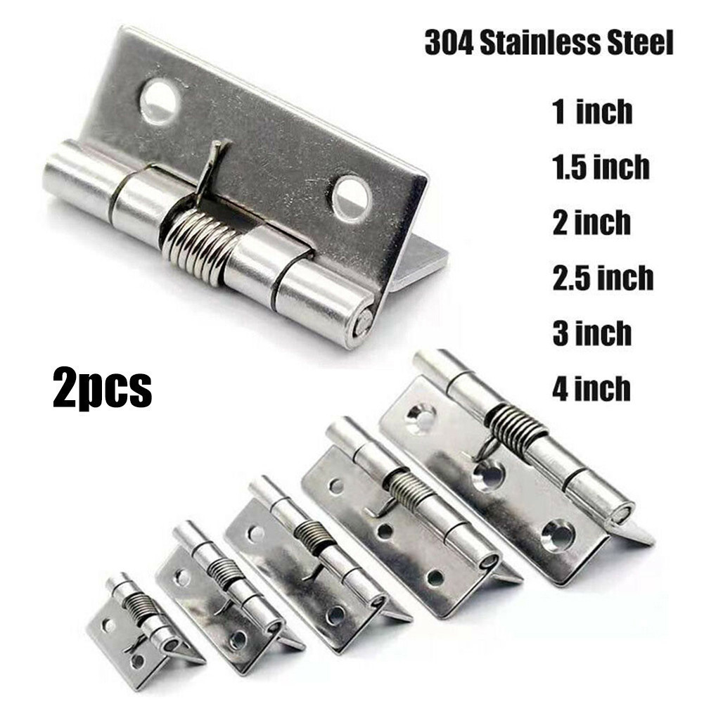 [COD] 2pcs Self Closing Stainless Steel Spring Door Hinge Hardware 1/1 ...