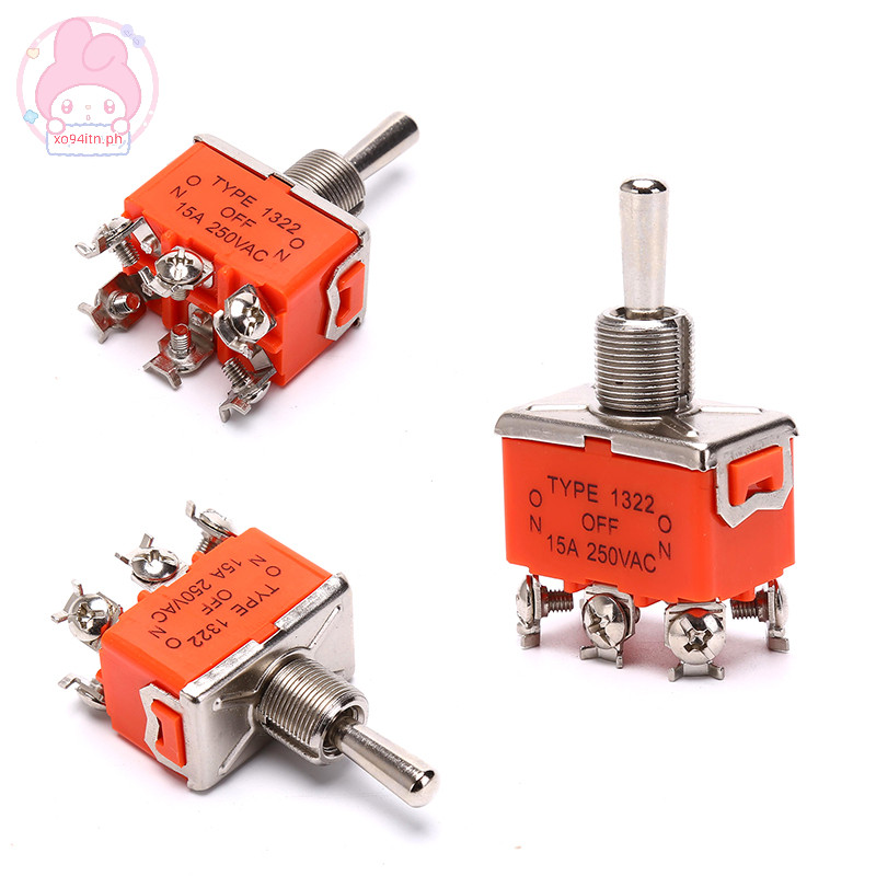 Xo94itn Momentary Toggle Switch (ON) OFF (ON) Spring Return 6 Pin