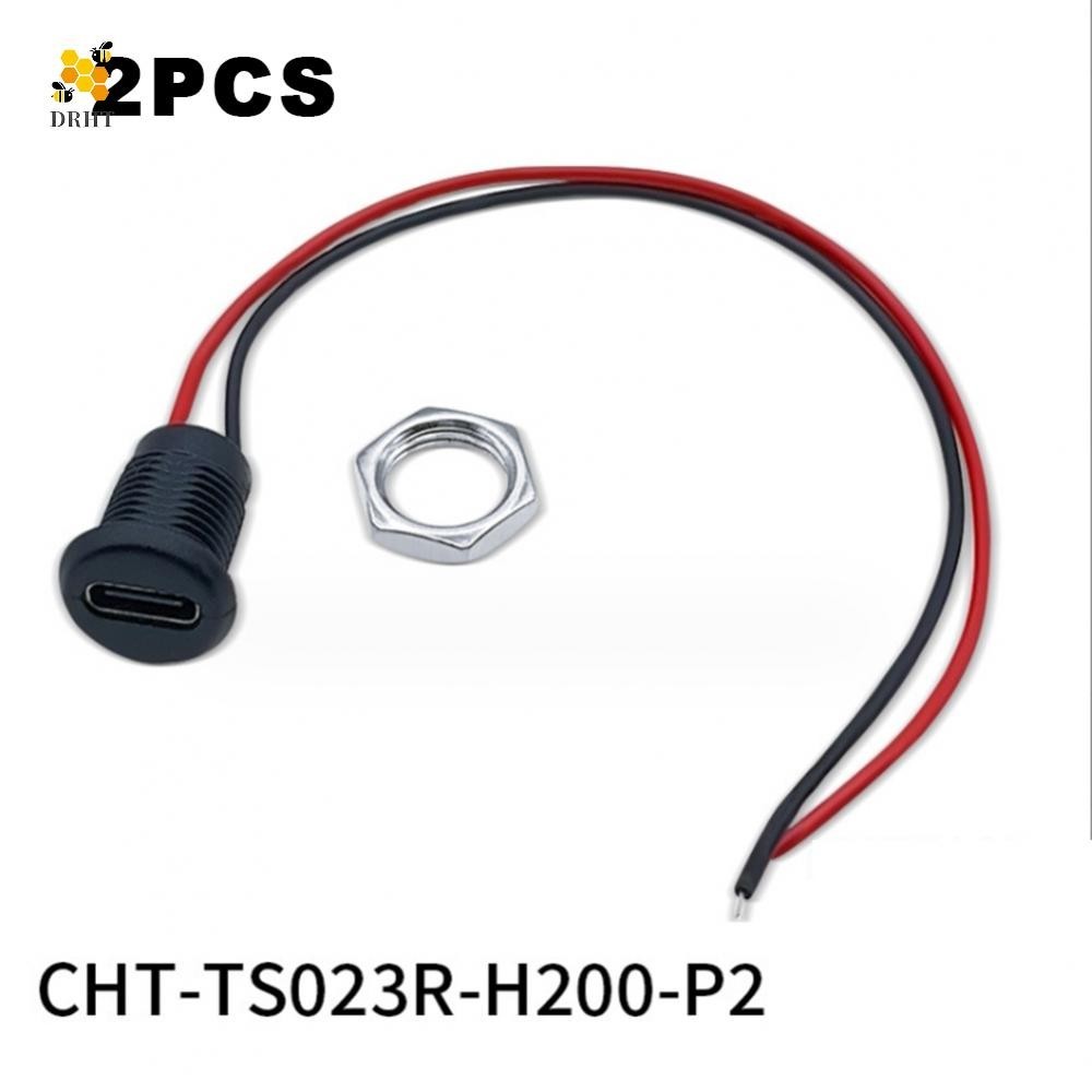 Charging Socket With 2P Terminal With PH2.0 Nut Plate 2pcs High Current ...