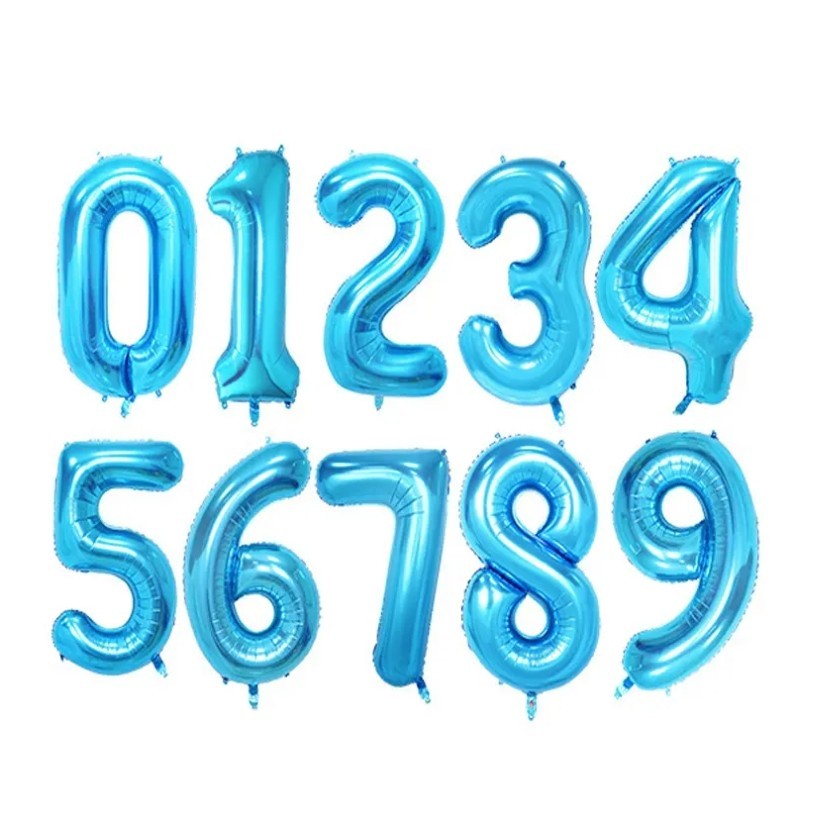 32 Inch Number Balloon Happy Birthday Party Decorations Blue Balloon ...