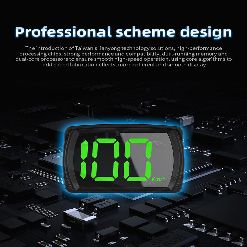 Car HUD Head Up Display - GPS Speedometer With RPM, Water Temp, Altitude & Alarms, OBD2 Diagnostic Tool