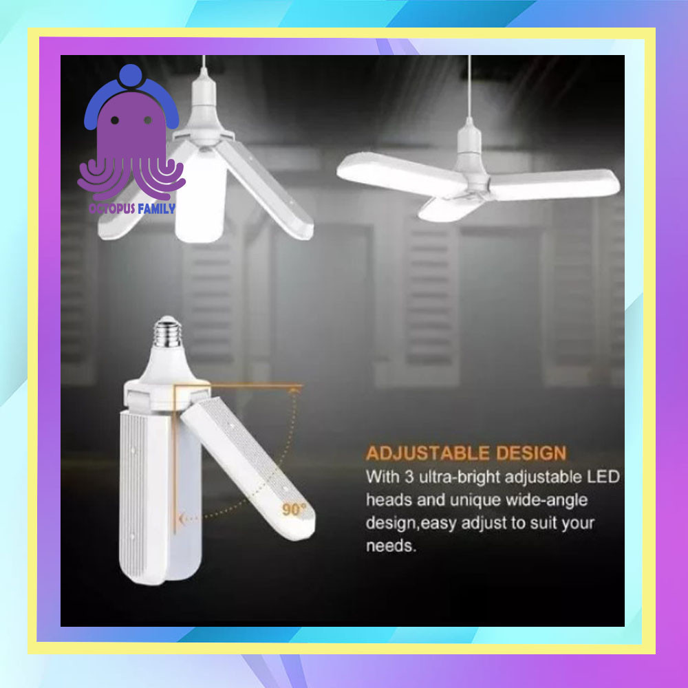 4-way Fan Lamp - 50watt 4-way Fan Blade LED Bulb Propeller Lamp by ...