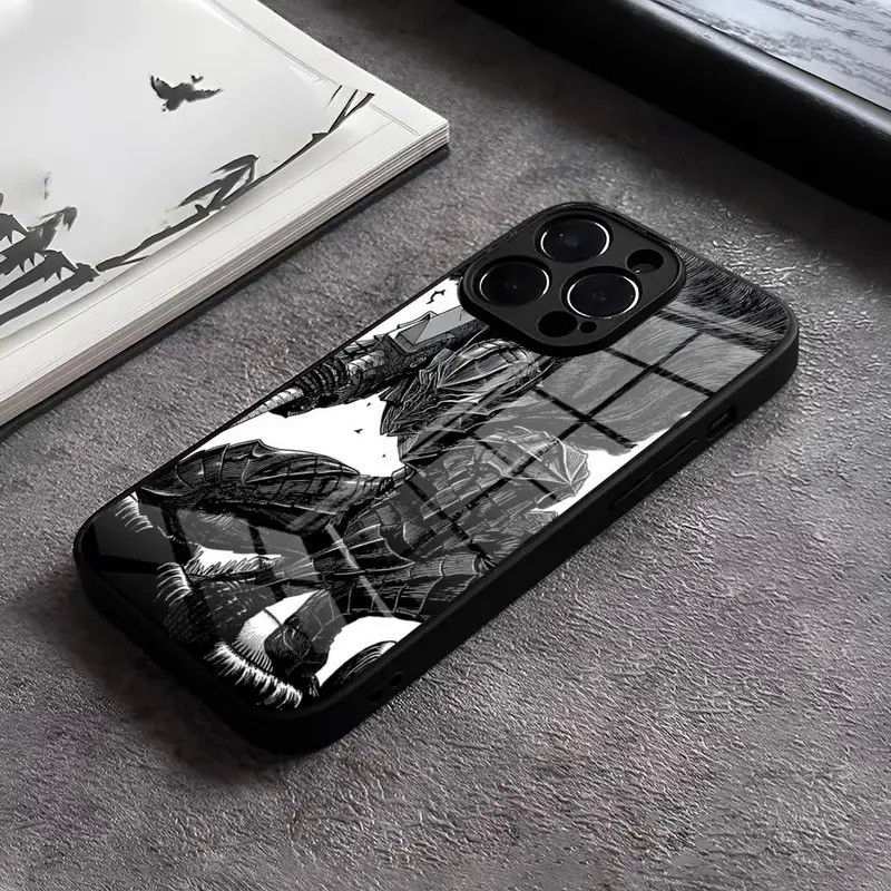 Berserk Comics Cool Phone Case Tempered Glass For iPhone 15 Pro Max