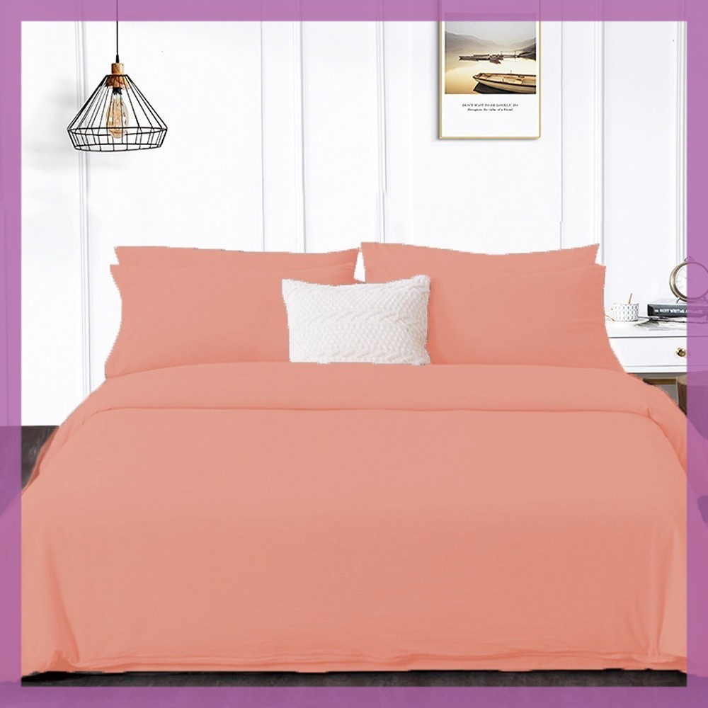 [Ryans Bed&Bath] 4in1 Plain Bedsheet ( 2 pillowcases, 1 Fitted Sheet, 1