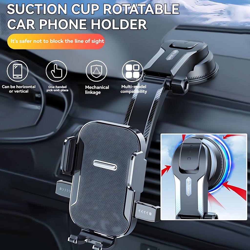 360 Degree Car Phone Holder Suction Cup Cell Phone Mount Mobile Phone ...