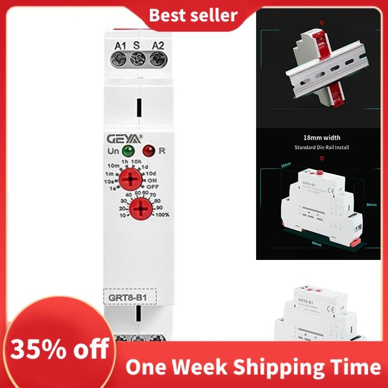 Available GEYA GRT8-B1 Off Delay Time Relay Timer Relay Electronic Type ...