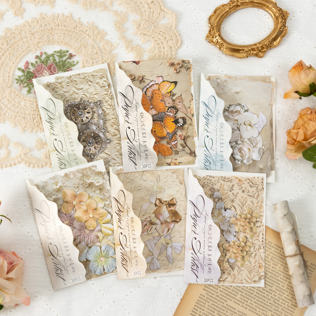 Journamm 30 Sheets Vintage Scrapbooking Paper Collage Junk Journal ...