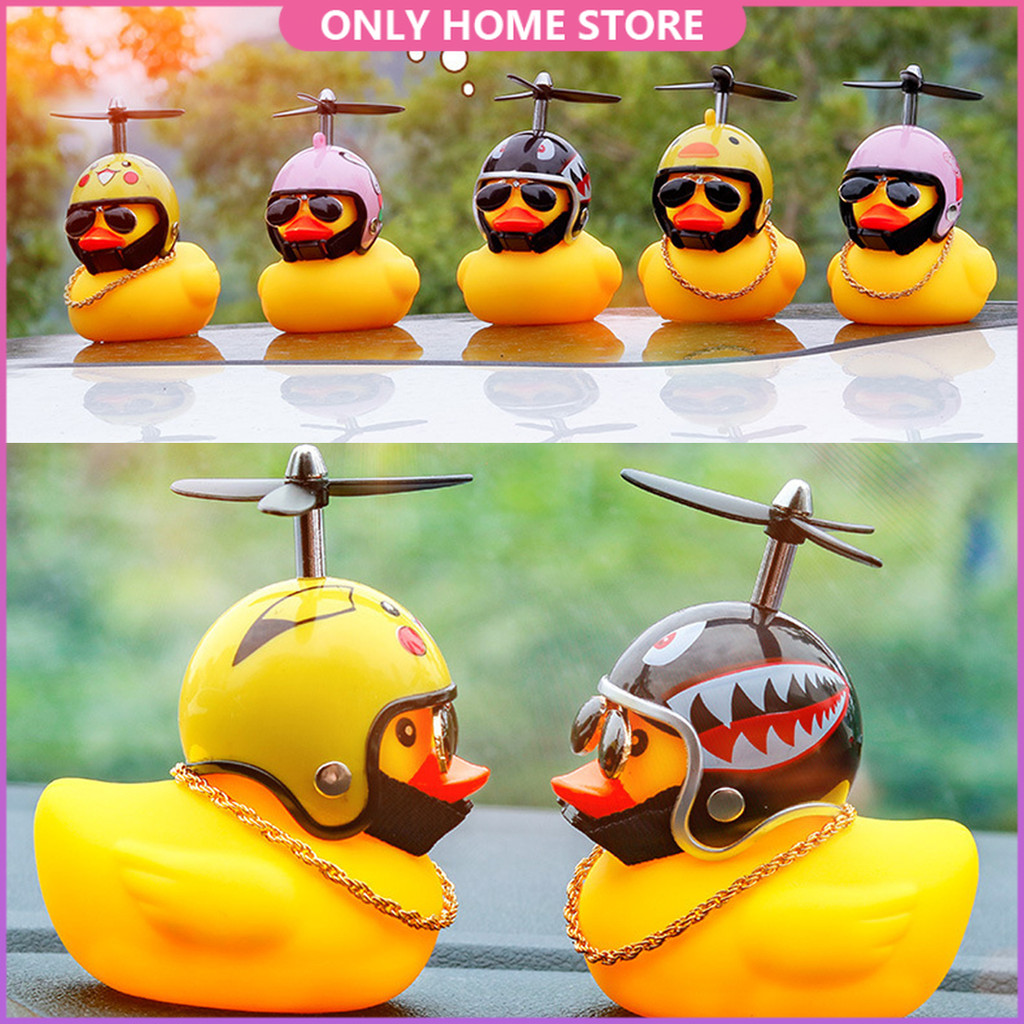 Rider Cute Helmet Duck for Bike Accessories Yellow Duck Car Plushie Accessories Duck Plush Duck Toy