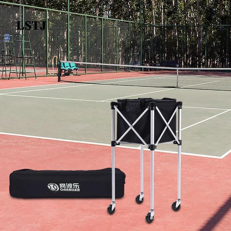 [Lstjj] Tennis Ball Cart Tennis Ball Aluminum Alloy*Foldable with 360 ...