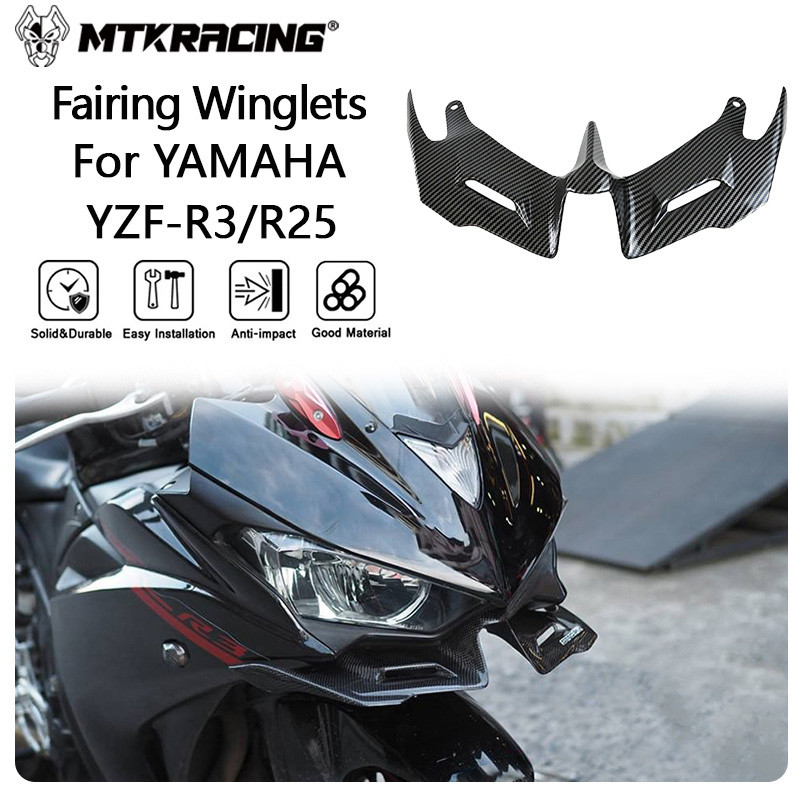 Deflector For YAMAHA YZF-R3 YZF-R25 2014-2018 Front Fairing Winglets ...