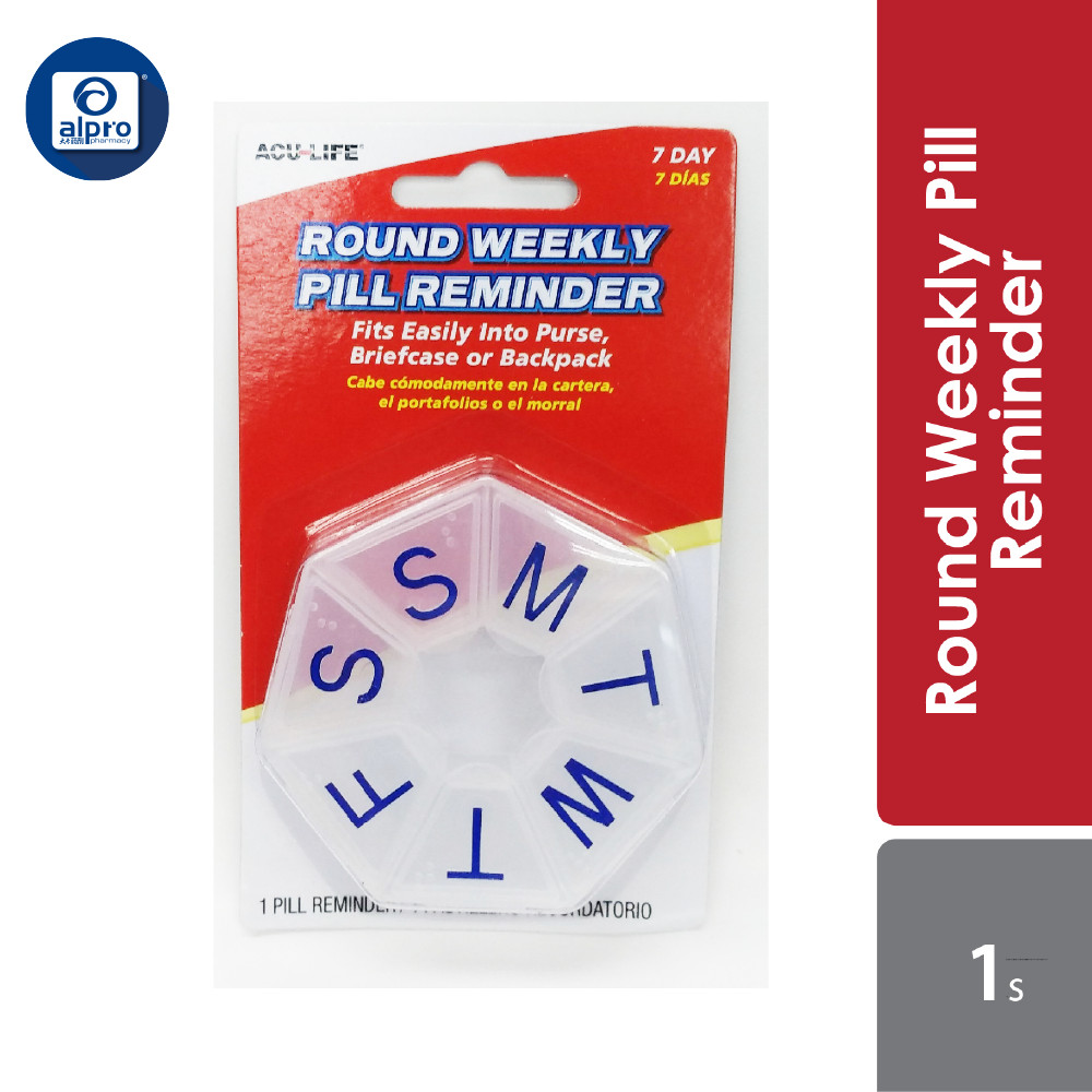 Acu-life Round Pill Reminder Box (Weekly 7 Days) | Shopee Philippines