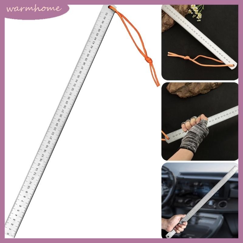 WMMB Stainless Steel 50cm Straight Ruler Thickened Measurement Tool Car ...