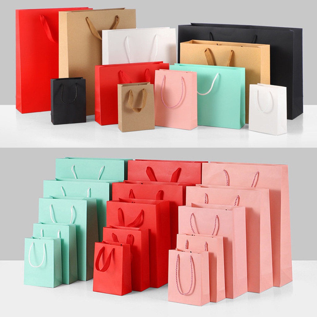 Business Gift Bag With Handle Kraft Gift Paper Bag Durable Gifts Bag ...
