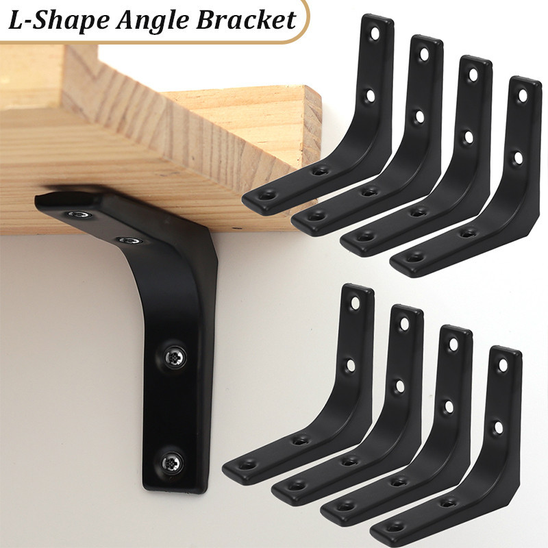 Wall Mount Furniture Cabinet Support Shelf - L Shape Angle Bracket ...