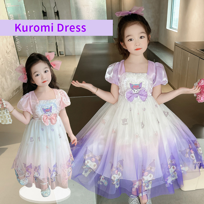 2024-summer-sanrio-kuromi-princess-dress-for-kids-1-8-year-fashion