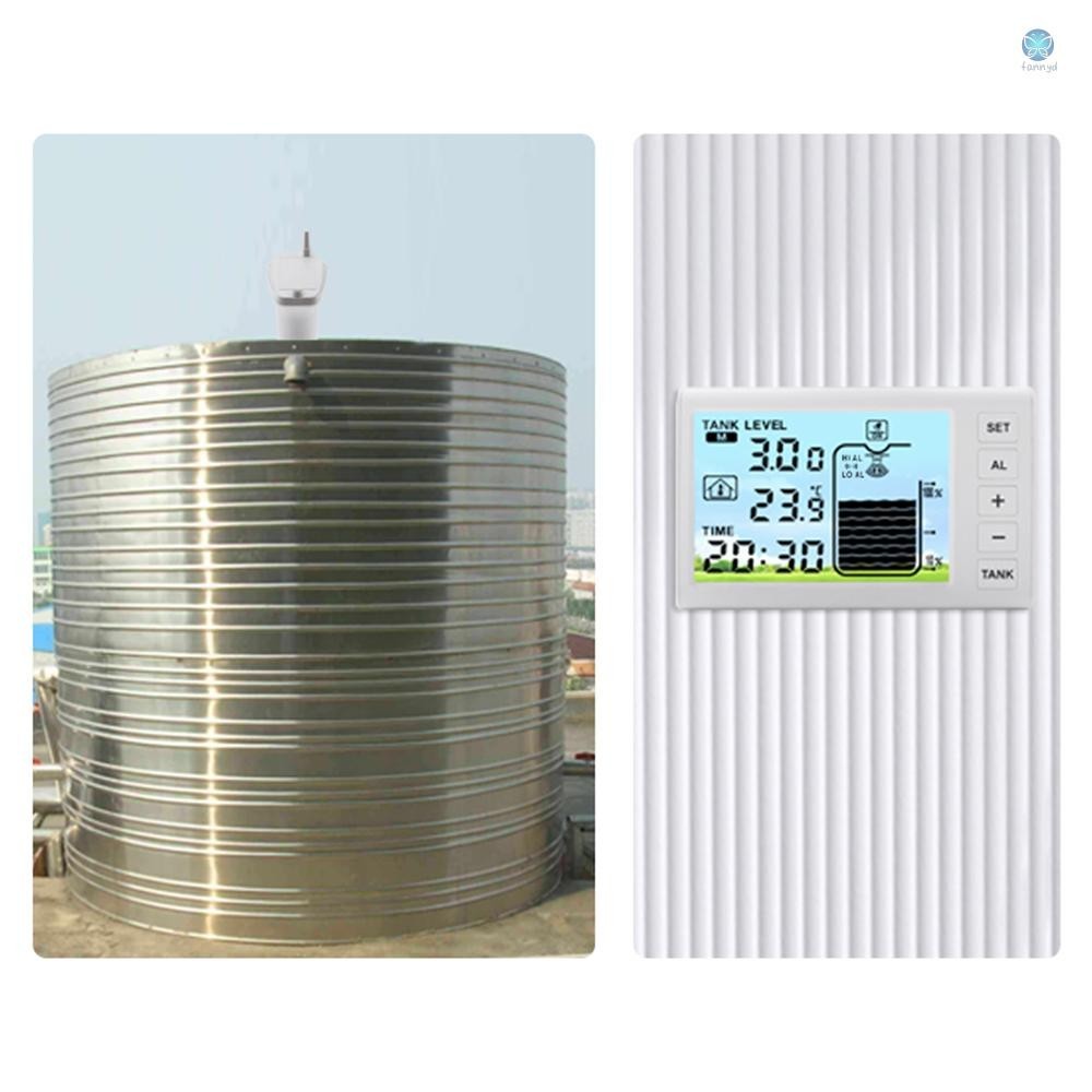 [fany] Wireless Ultrasonic Liquid Level Gauge Water Tank Liquid Level ...