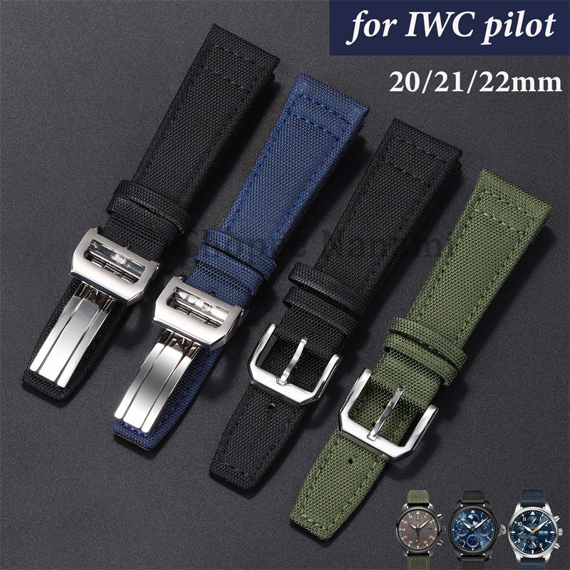 HEYOZURY Horlogebandjes Voor IWC 20mm 21mm, Echt Lederen Band Horloges Premium Zachte Vervangende Riem Originele Armband Pilot Series 1011666482