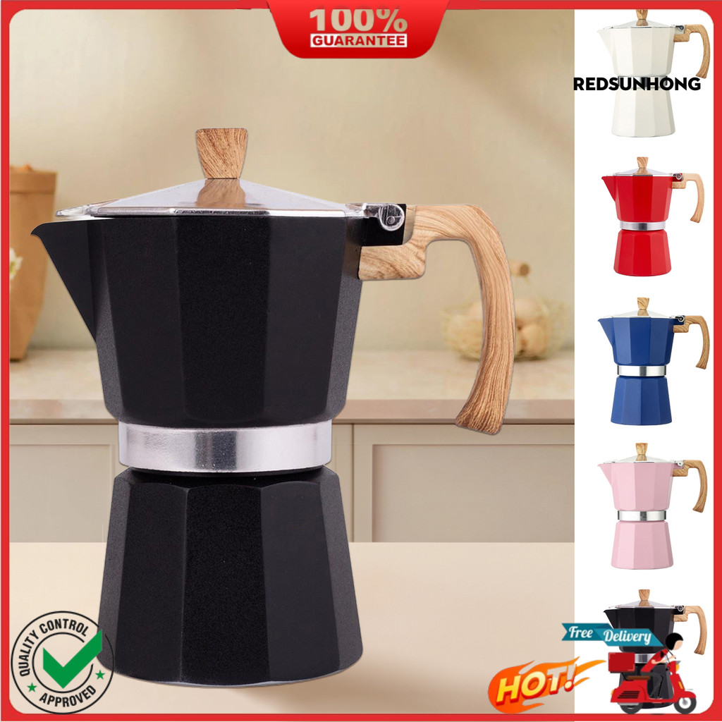 COD←☃Moka Pot Espresso Maker Easy to Clean Stovetop Coffee Percolator ...