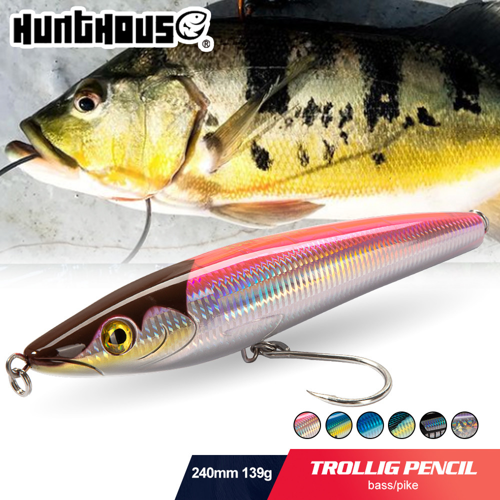 Hunthouse Topwater Pencil Sea Fishing Lure Floating Stickbait Surface