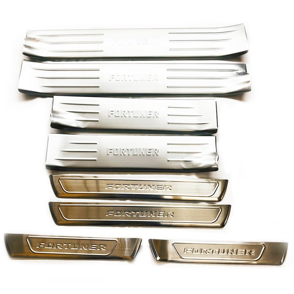 Door sill covers, interior and exterior foot step braces for Toyota