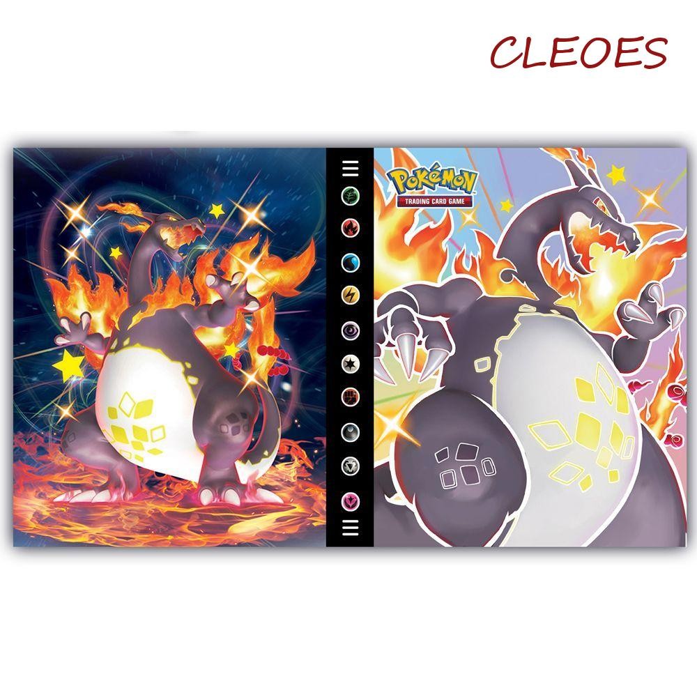 CLEOES Pokemon Cards Album Kid Cool Pokemon Map Binder Pocket Album ...