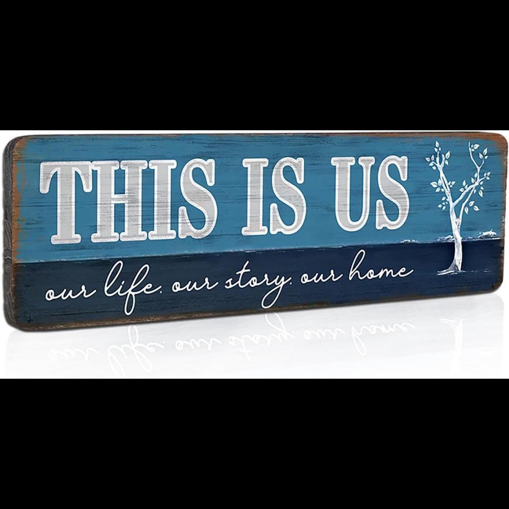 Rustic Wood Entryway Plaque This is Us Our Life Our Story Our Home x ...