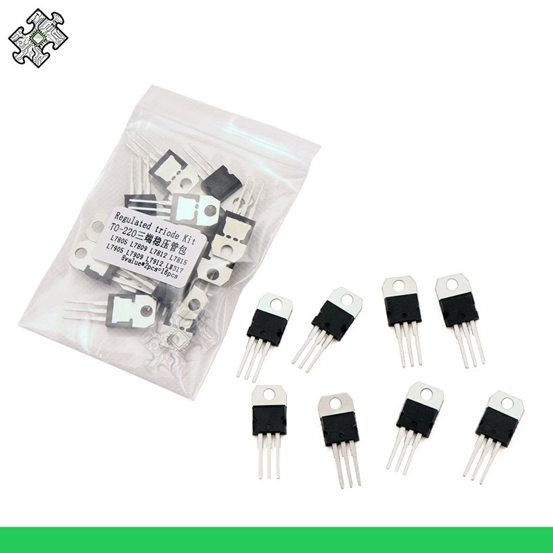 ENGLAB★ TO-220 Transistor Kit, L7805 L7809 L7812 L7815 L7905 L7909 ...