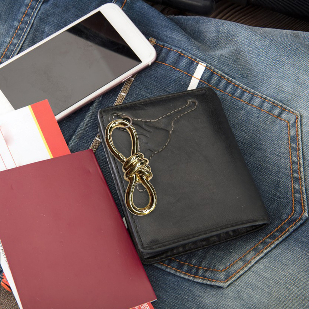 Angelorid| Twist Knot Clasp Bag Charm Spring Mechanism Keychain ...