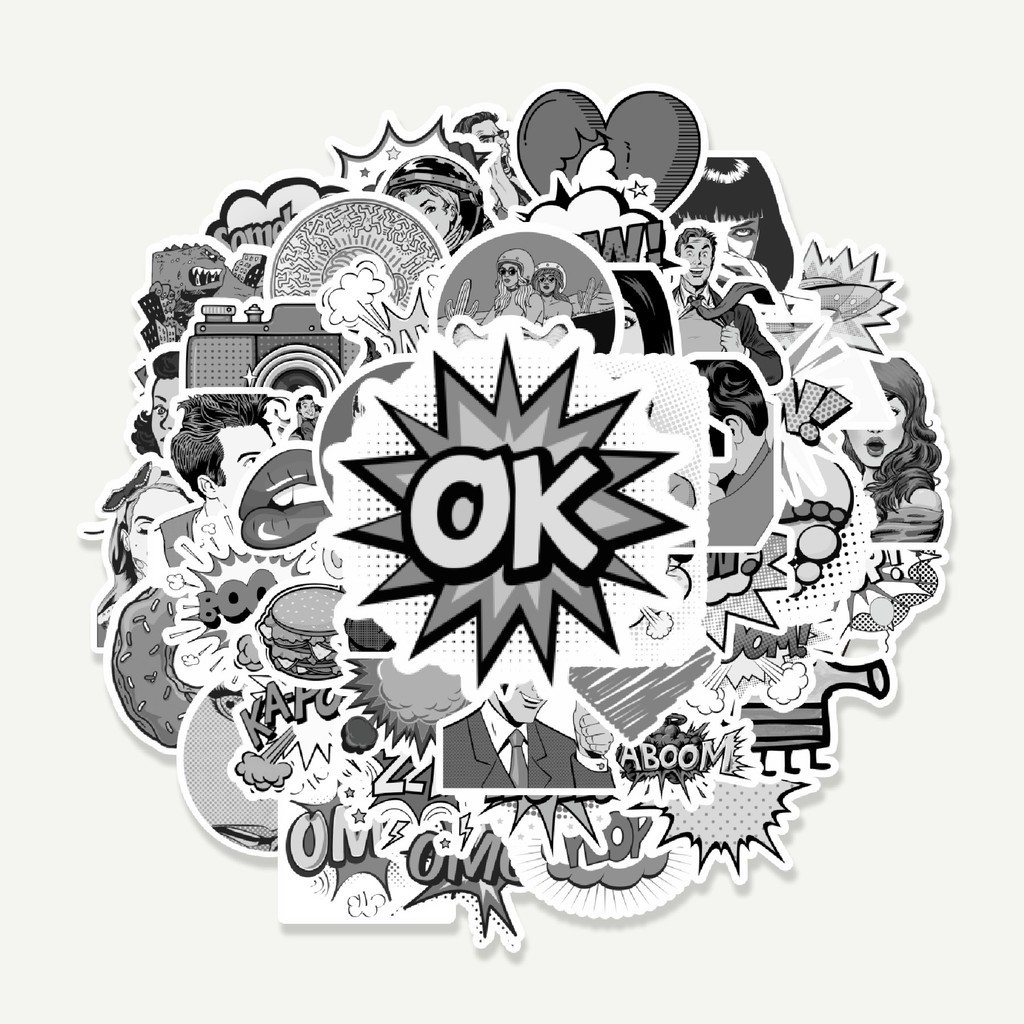 Sticker Pack Comic Pop Art Sticker | TUMBLR Sticker | HELMET SUITcase ...
