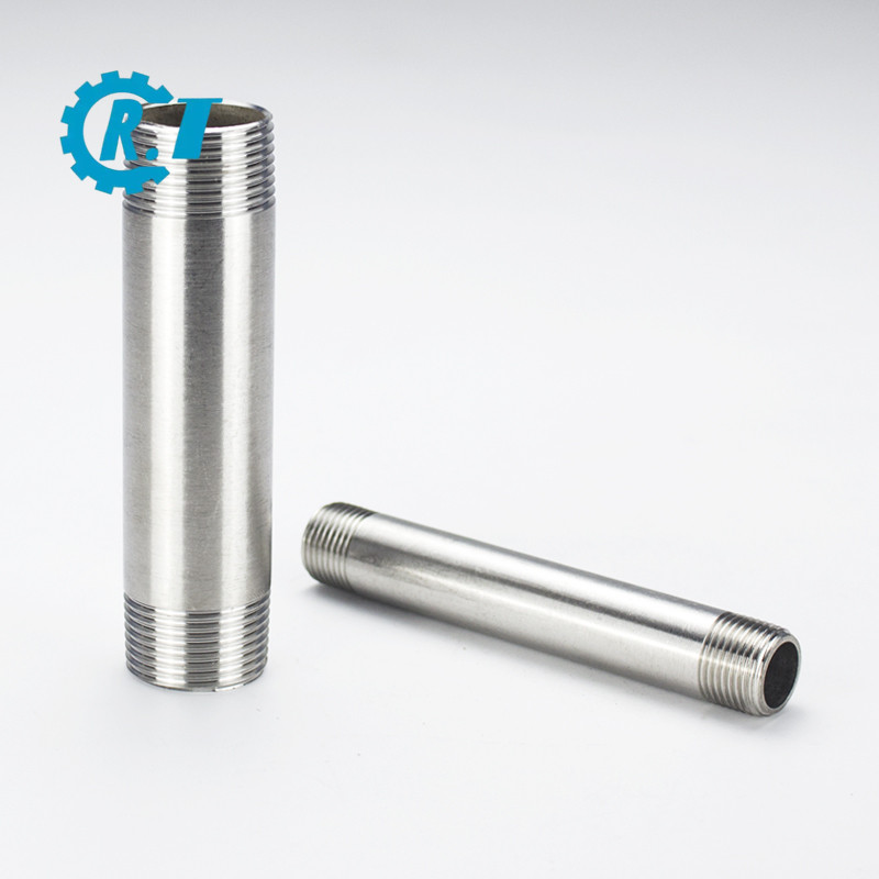 304 Stainless Steel Extended Double Male Thread Pipe - 100mm Length ...