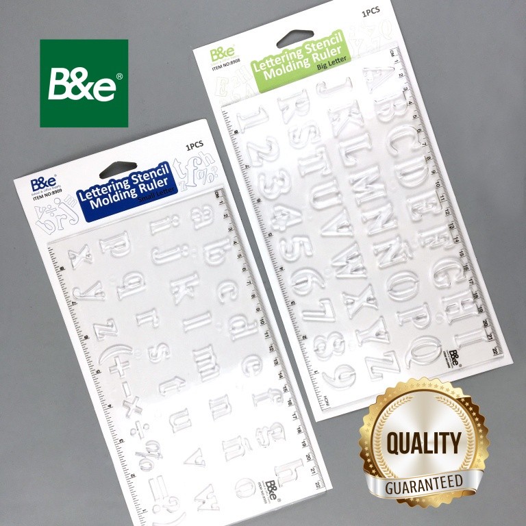 B&e Lettering Stencil Molding Ruler s Big Letter Small Letter | Shopee ...