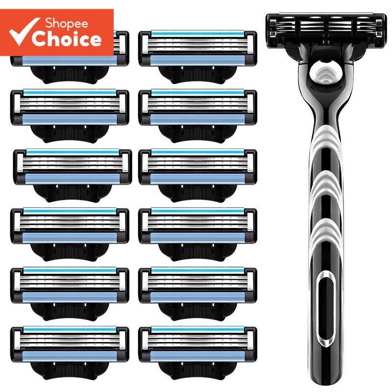 New Imported 3-Layer Manual Razor For Men - Original Blades With Anti ...
