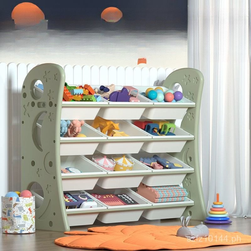 Toy Storage Rack Kindergarten Baby Bookshelf Classification Organizer ...