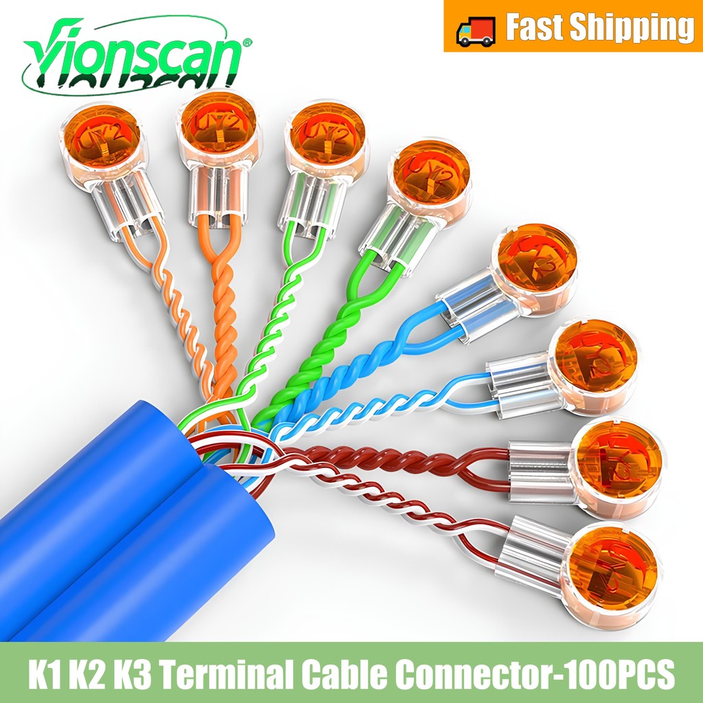 Vionscan K1 K2 K3 Terminal Blocks Butt Splice 2/3 Ports UY/UR/UB Crimp ...