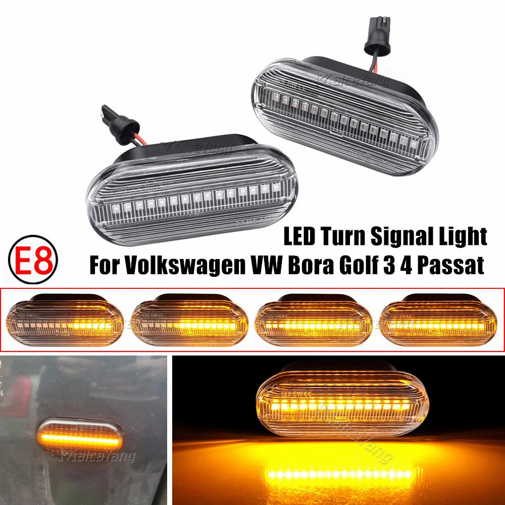 2x Led Dynamic Turn Signal Light Side Fender Marker Sequential Blinker ...