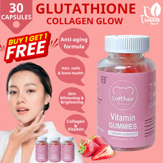 NATURE GLOW Glutathione Collagen Glow Gummies Original Anti-Aging ...